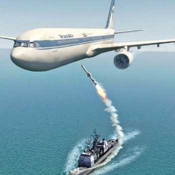 حمله ناو امریکایی به هواپیمای مسافربری ایران