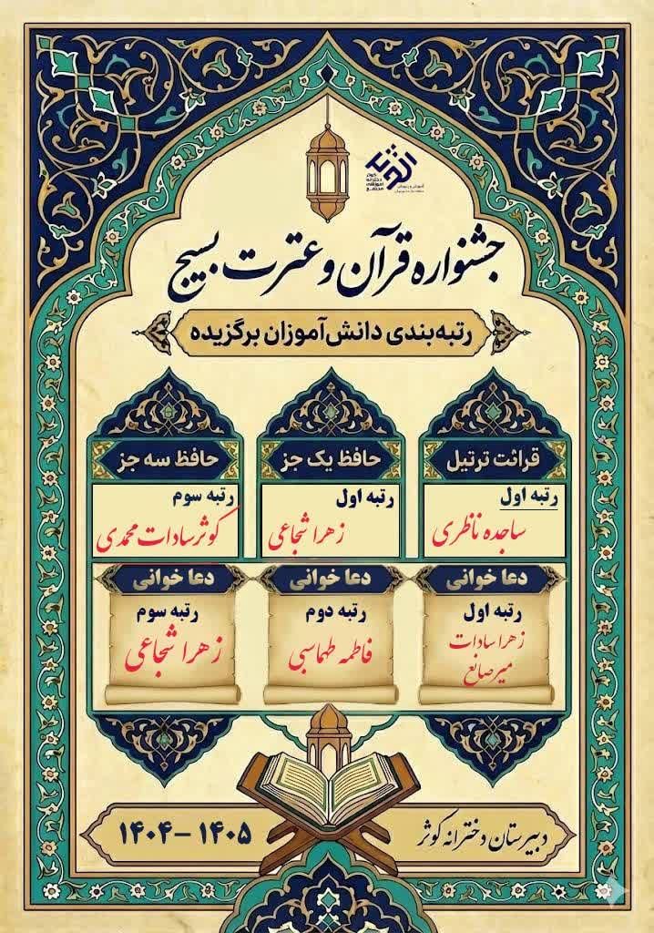  مسابقات قرآن عترت بسیج